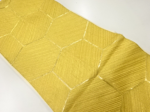 JAPANESE KIMONO / ANTIQUE FUKURO OBI / SILK / WOVEN KIKKO PATTERN